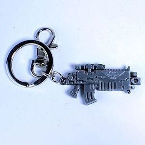 Warhammer 40K Bolter Metal Keychain Metallic Finish
