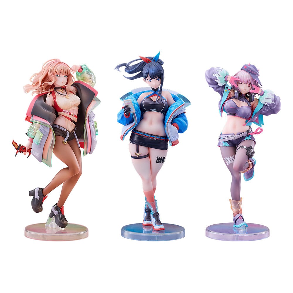 Gridman Universe Rikka Takarada Akane Shinjo Yume Minami Gridman Universe PVC Statues 3 Pack Dreamy Divas Ver 1 7 Scale