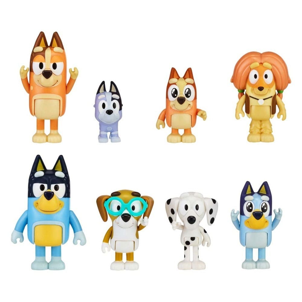 Bluey Family and Friends Bluey 8 Piece Figure Set
