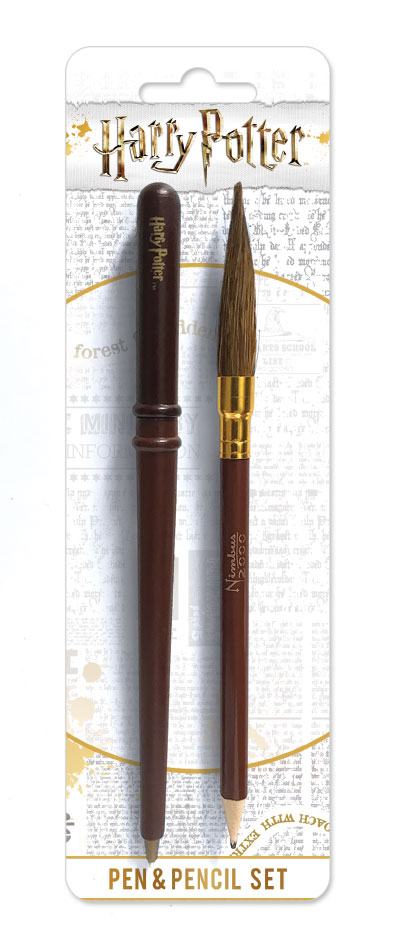 Harry Potter Wand and Broom Stationery Set 2 Piece