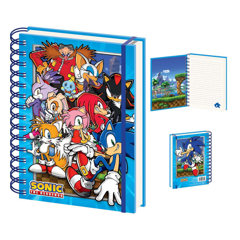 Sonic The Hedgehog Green Hill Zone Gang A5 Wiro Notebook