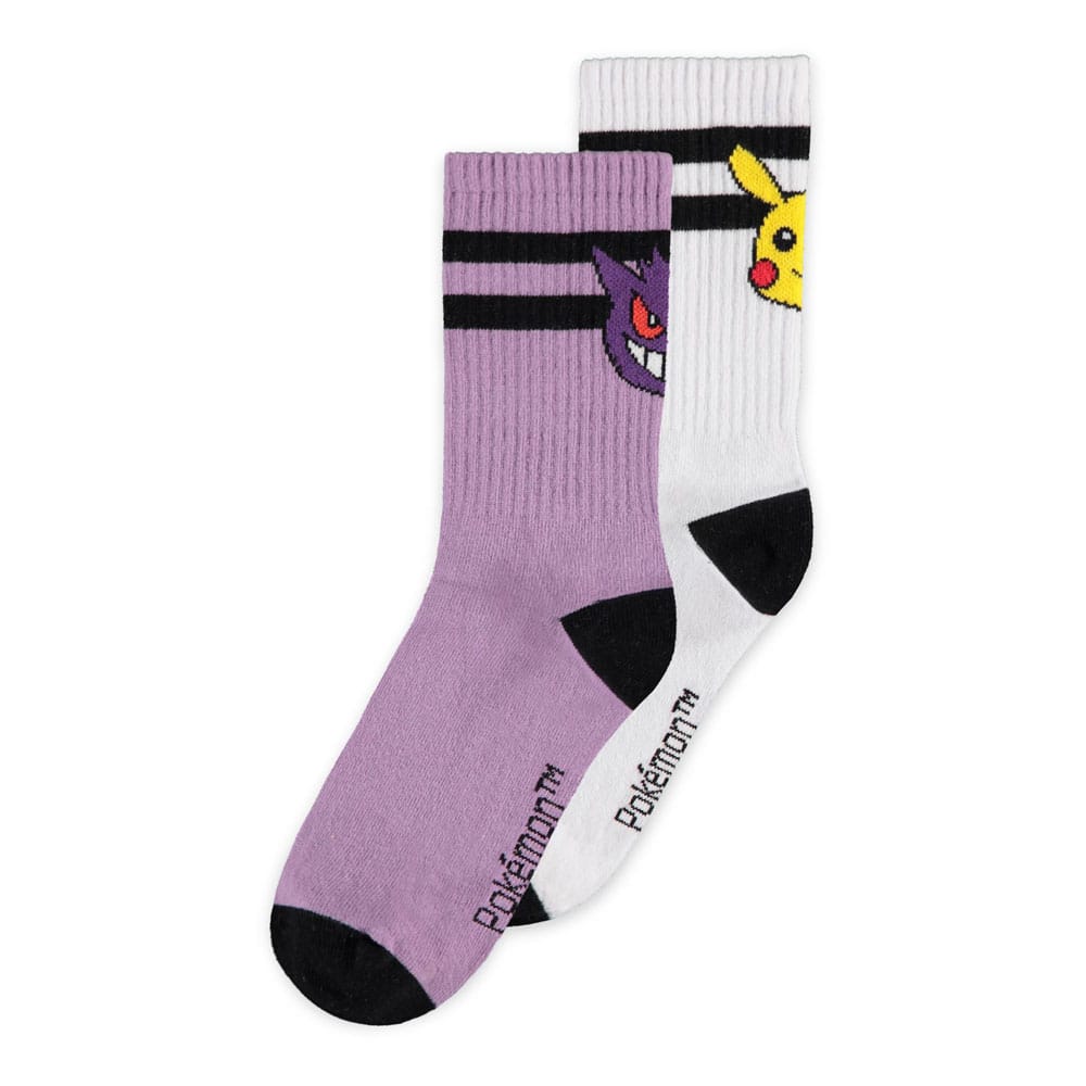 Pokemon Socks Women 2 Pack Heads Size 39 to 42