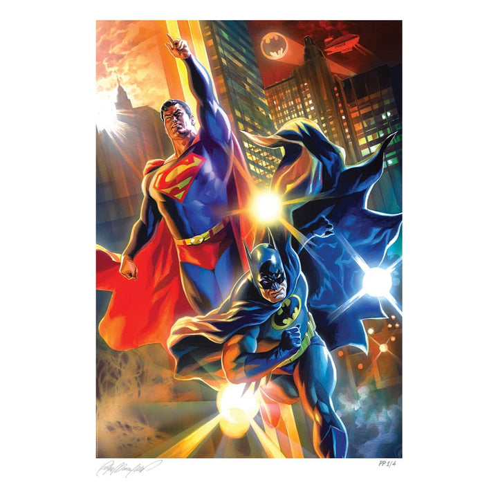 Sideshow Batman and Superman DC Comics World's Finest Number 28 Limited Edition Art Print