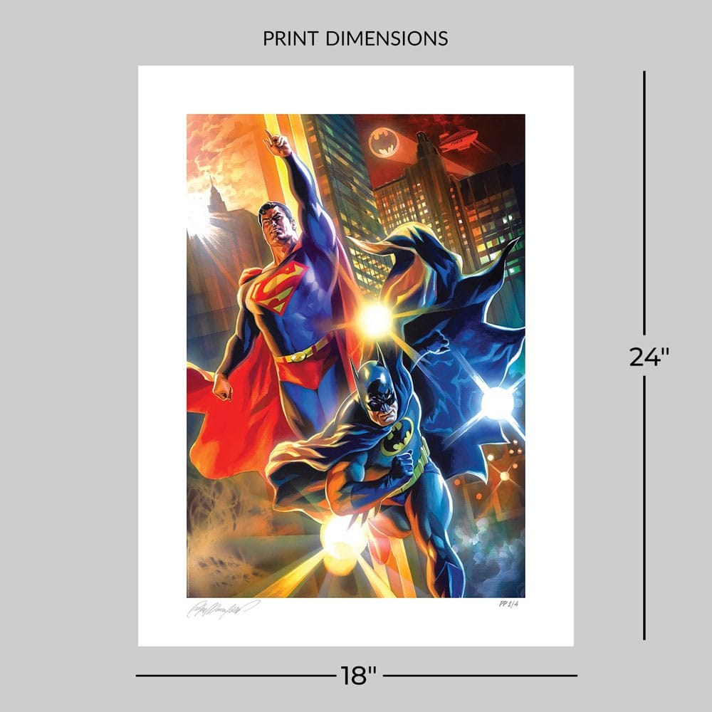 Sideshow Batman and Superman DC Comics World's Finest Number 28 Limited Edition Art Print