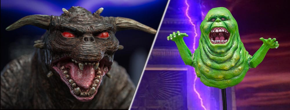 Ghostbusters Slimer and Zuul Ghostbusters Statue Twin Pack Normal Version 1/8 Scale Figure 12 cm