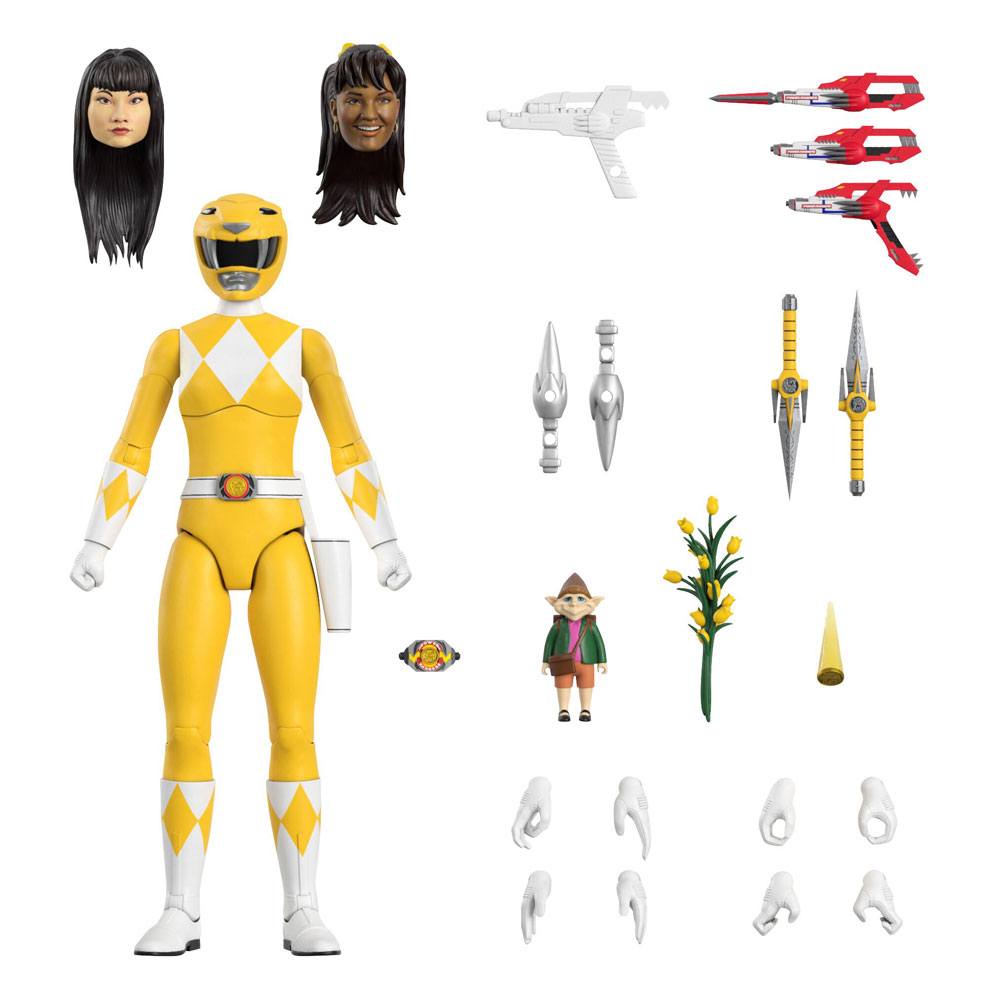 "Mighty Morphin Power Rangers Yellow Ranger Ultimates Action Figure "
