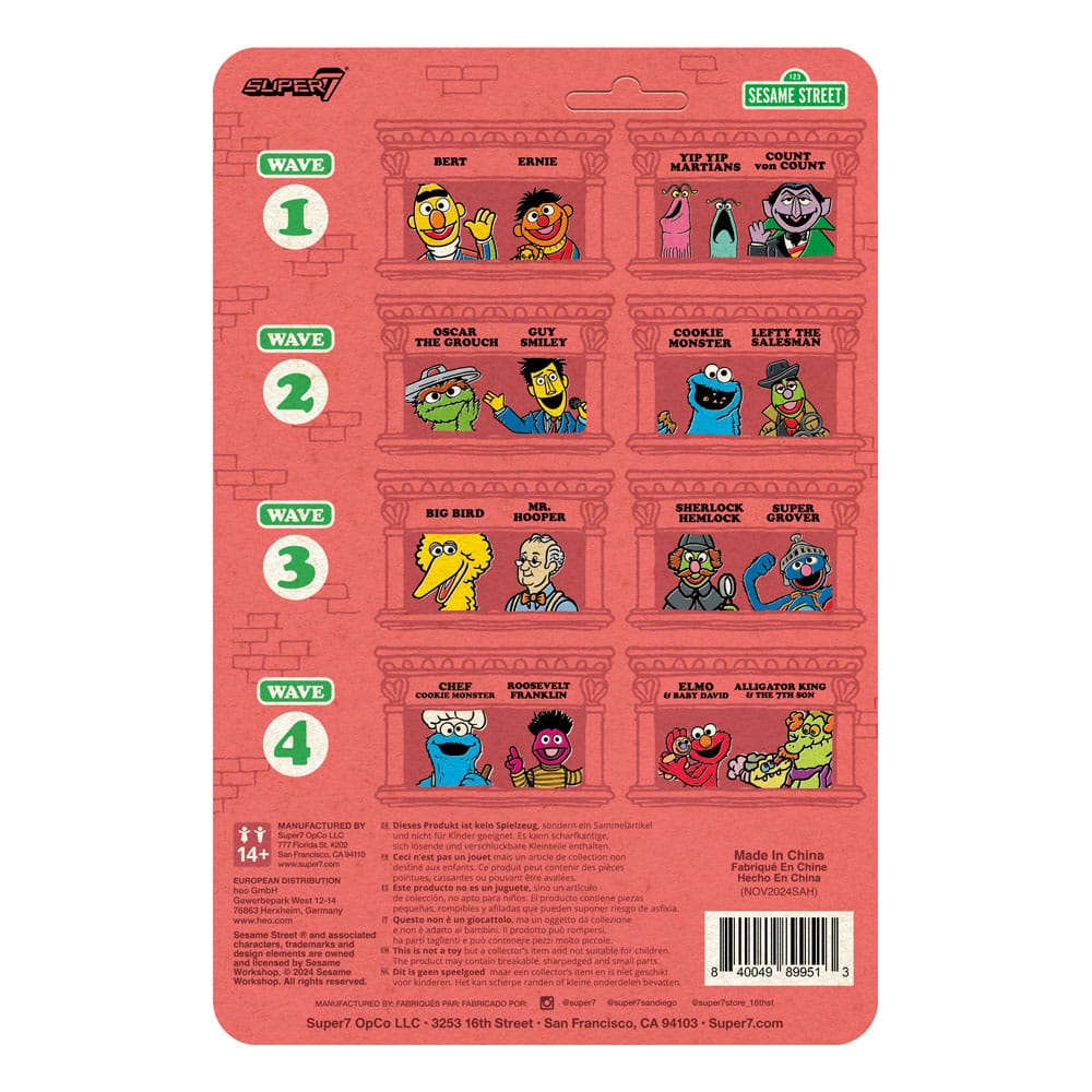 Sesame Street Chef Cookie Monster ReAction Action Figure Wave 04