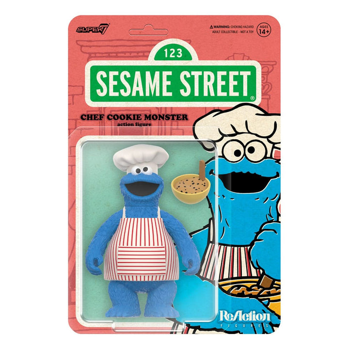 Sesame Street Chef Cookie Monster ReAction Action Figure Wave 04