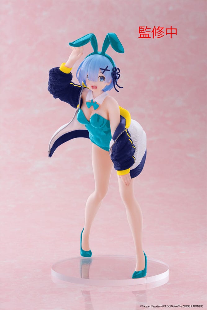 Re Zero Rem Jacket Bunny Renewal PVC Statue Coreful Edition 18 cm