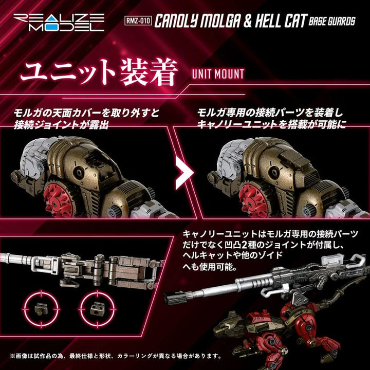 Zoids Canoly Molga & Hell Cat Model Kit 1/100 RMZ 010 Plastic Model Figure 2 Pack