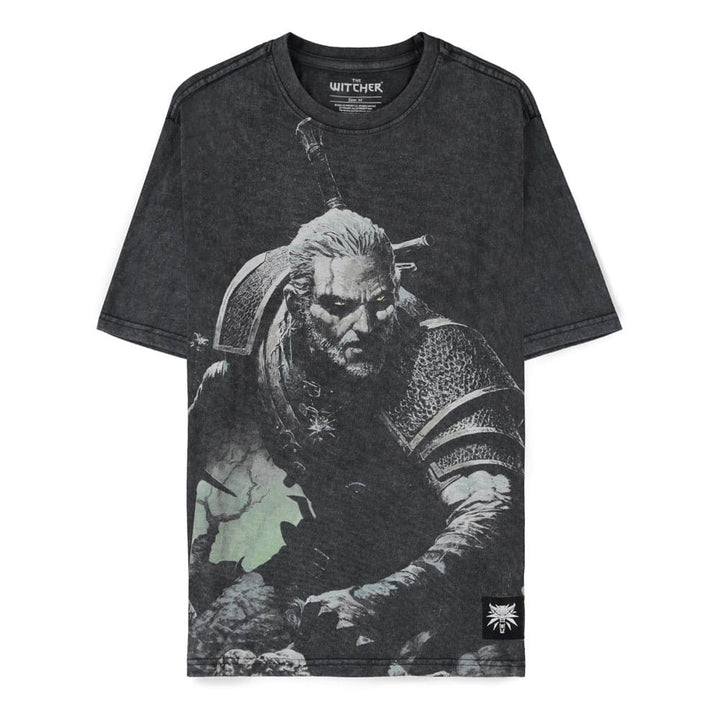 The Witcher Geralt Wild Hunt Washed T Shirt Size L