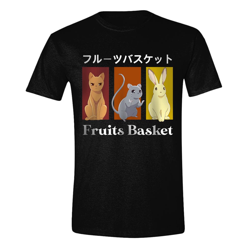 Fruits Basket Cat Rabbit Cat Fruits Basket T-Shirt Size M