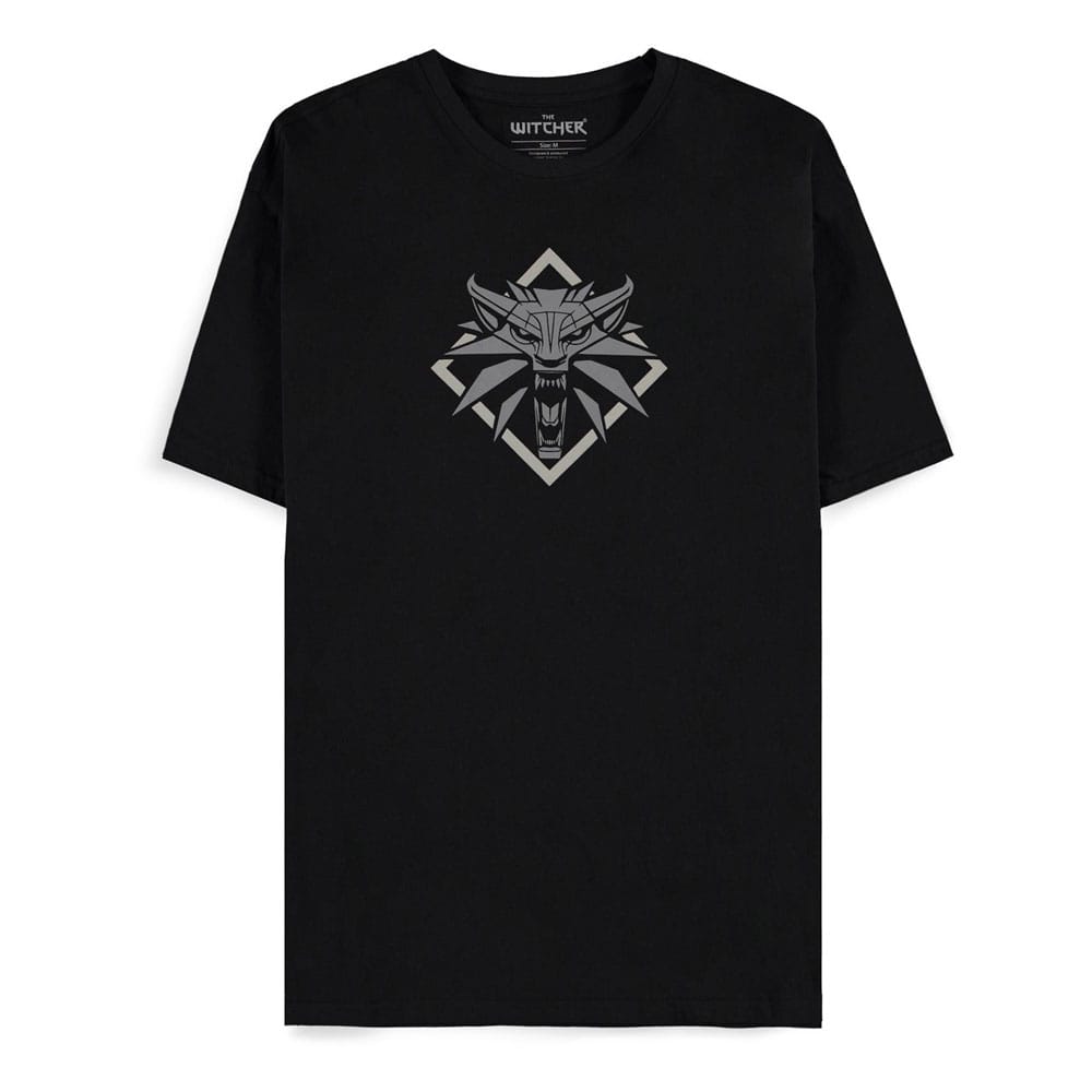 The Witcher Wolf Medallion Fantasy T-Shirt Size S