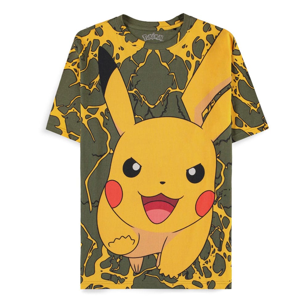 Pikachu Lightning Design Pokémon T-Shirt Size M