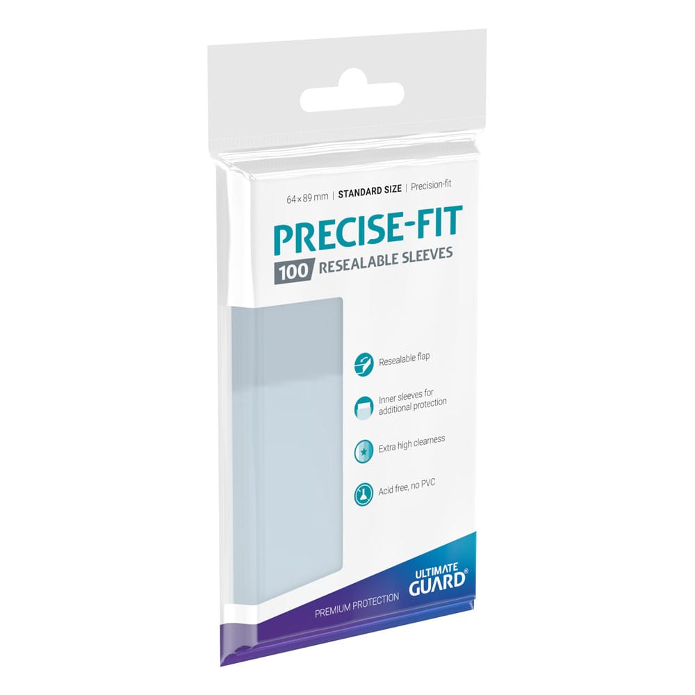 Ultimate Guard Precise Fit Sleeves Standard Size One Hundred Resealable