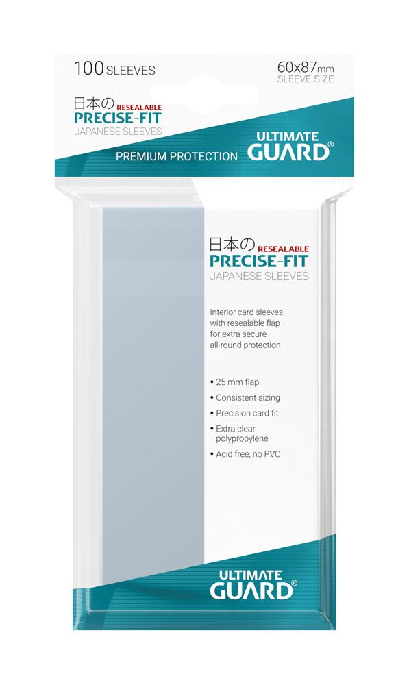 Ultimate Guard Resealable Precise Fit Sleeves Japanese Size One Hundred Count