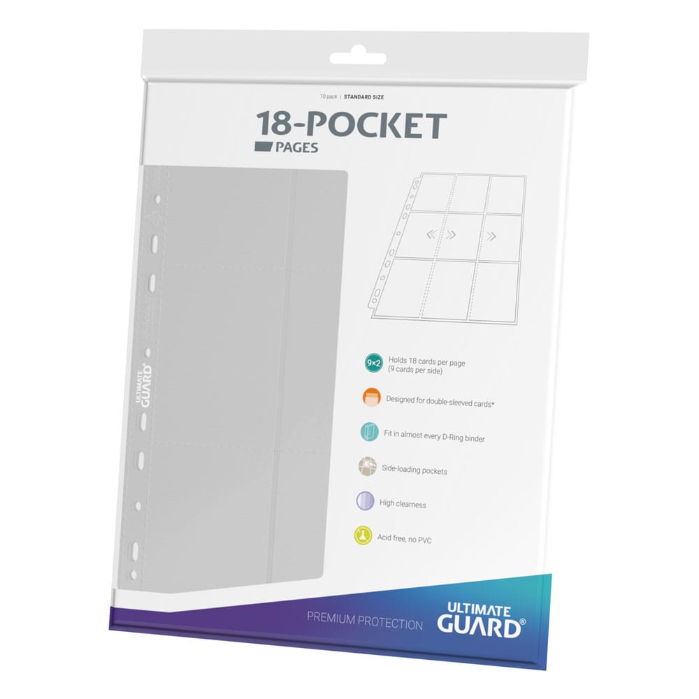 Ultimate Guard Eighteen Pocket Side Loading Pages Ten Pack Black