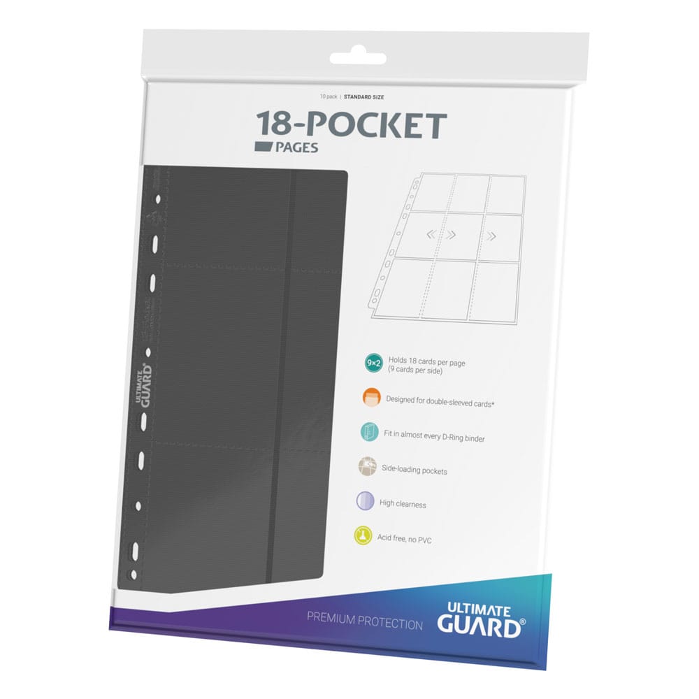 Ultimate Guard Eighteen Pocket Side Loading Pages Ten Pack Grey