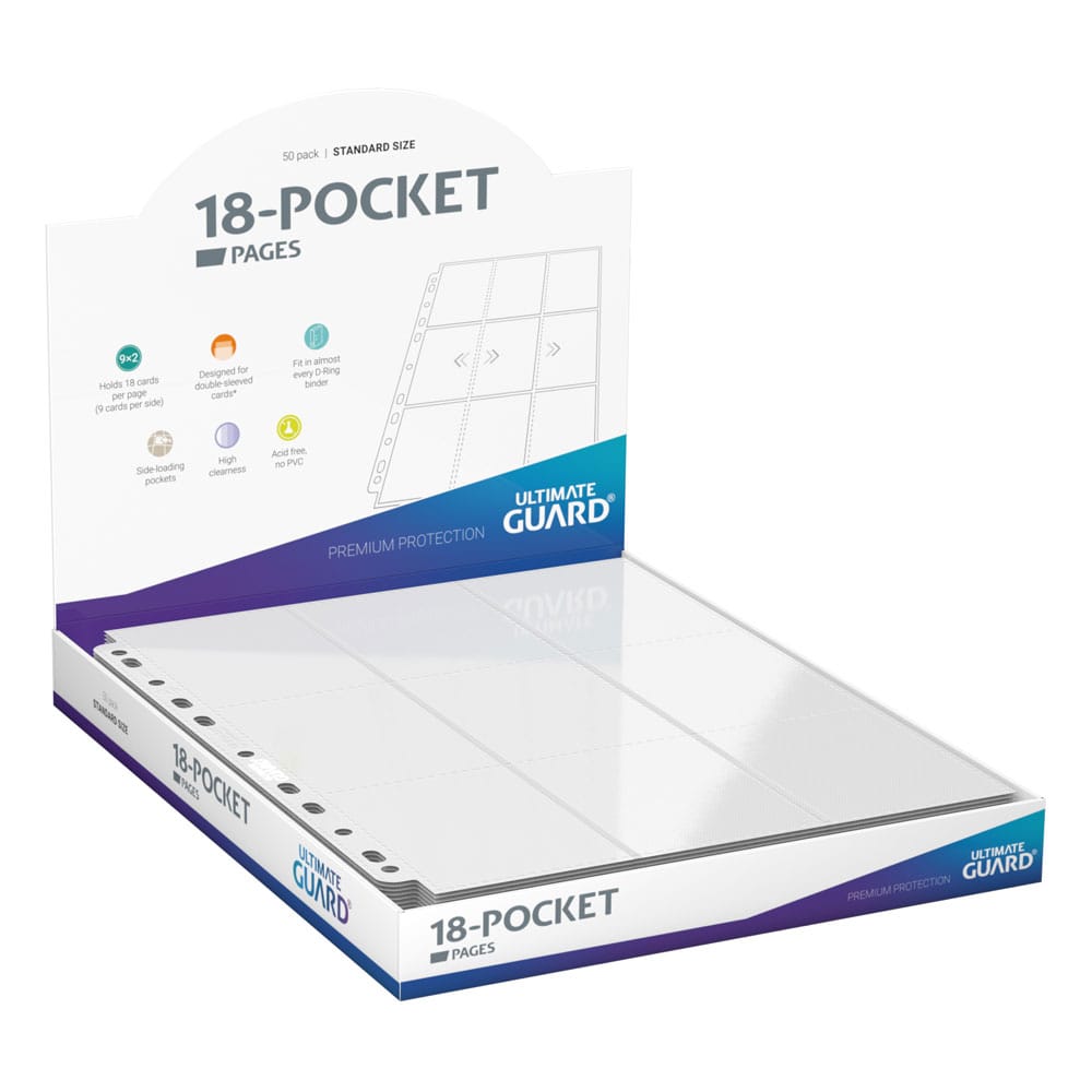 Ultimate Guard Eighteen Pocket Side Loading Pages Fifty Pack White