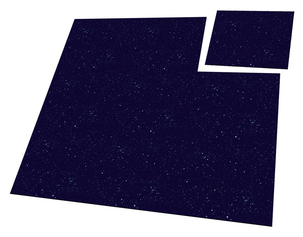 Ultimate Guard Battle Tiles One Foot Dark Space Thirty by Thirty Centimeters Nine Pack