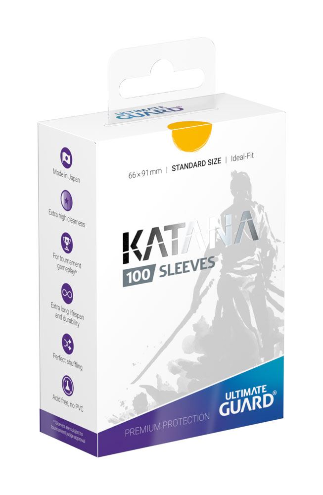 Ultimate Guard Katana Sleeves Yellow Standard Size One Hundred