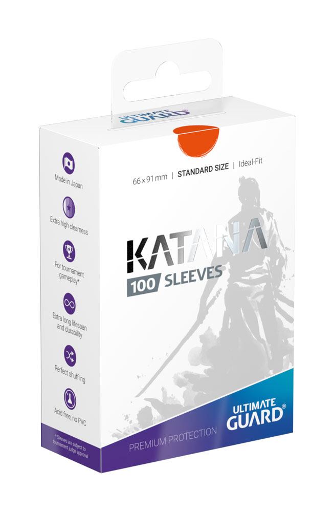 Ultimate Guard Katana Sleeves Orange Standard Size One Hundred