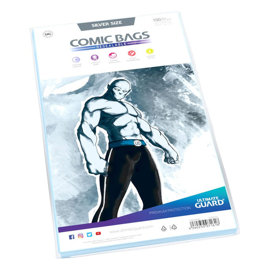 Ultimate Guard Comic Bags Resealable Silver Size (100), alternate view