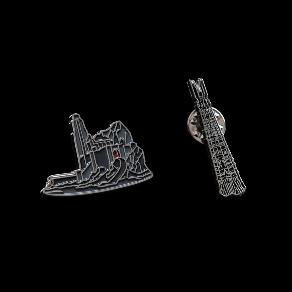 Lord of the Rings Helms Deep and Orthanc Lord of the Rings Collectors Pins 2 Pack