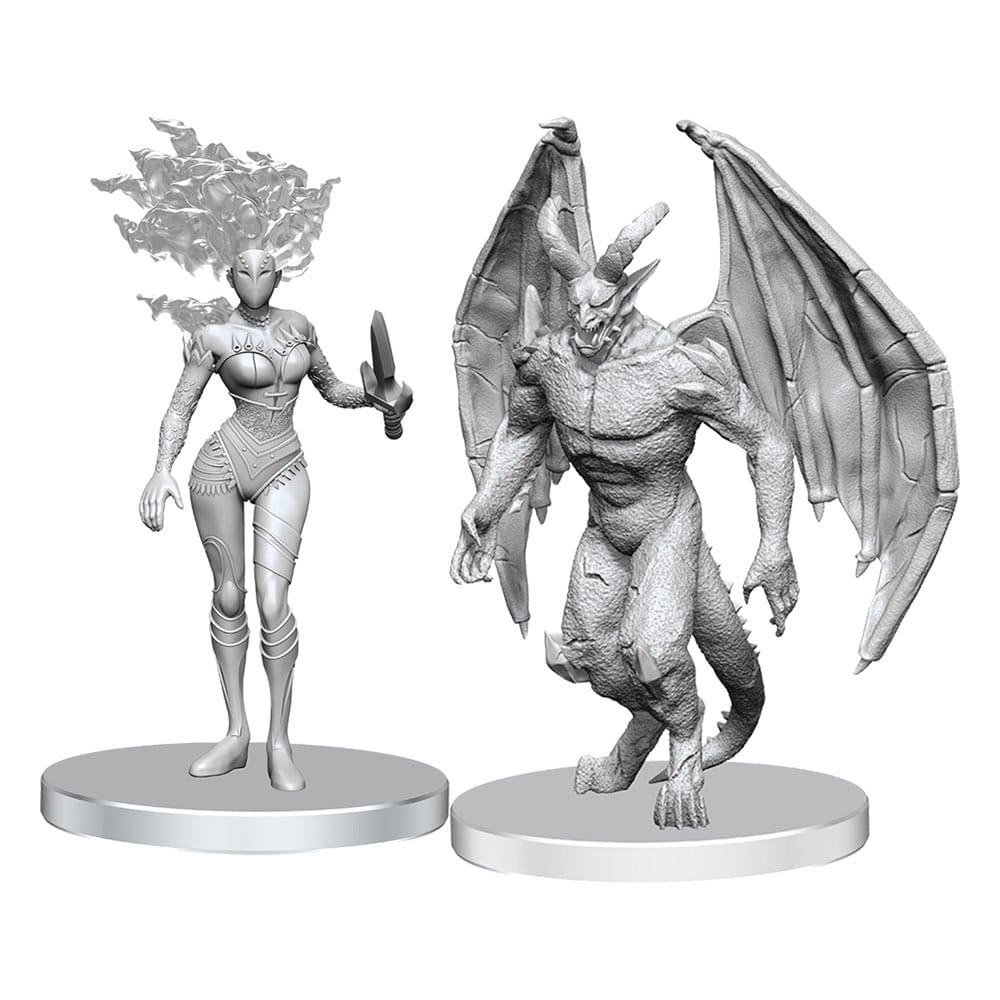 Pathfinder Gargoyle and Shae Deep Cuts Unpainted Miniature Figures