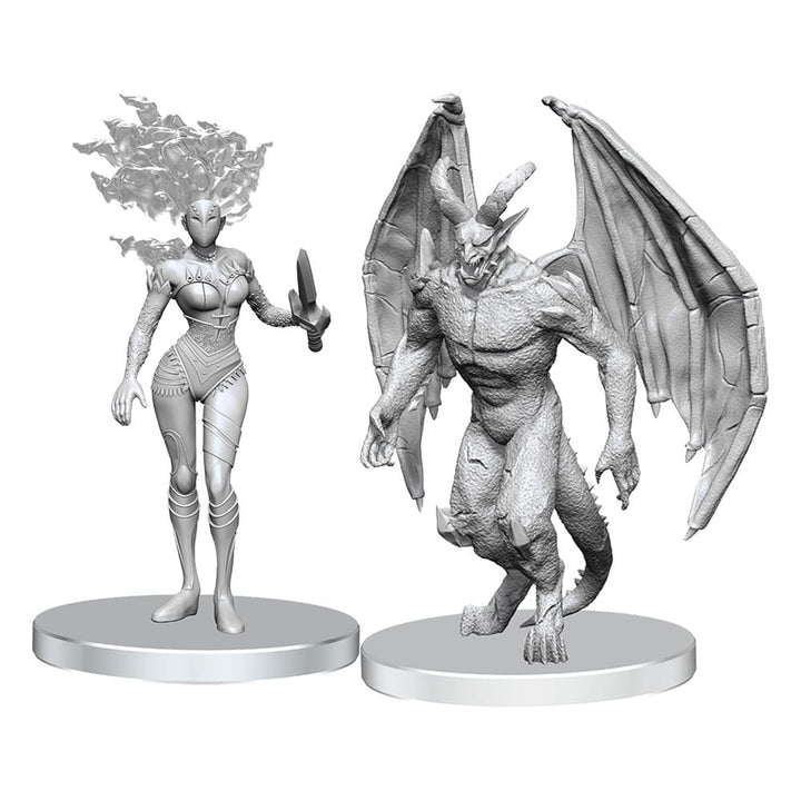 Pathfinder Gargoyle and Shae Deep Cuts Unpainted Miniature Figures