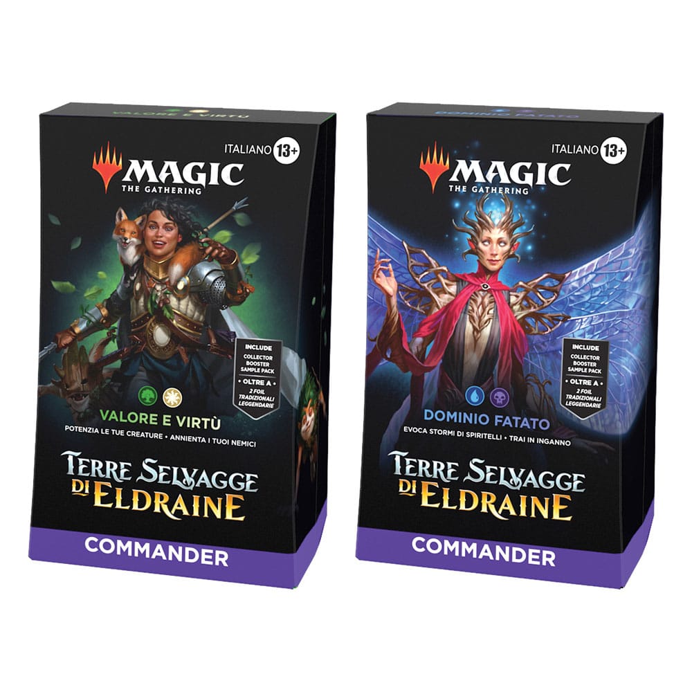 Magic The Gathering Terre Selvagge Di Eldraine Commander Decks Italian Display 4 Pack