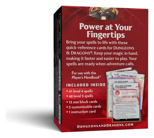 Dungeons & Dragons Spell Reference Cards Levels 4-5 alternate view