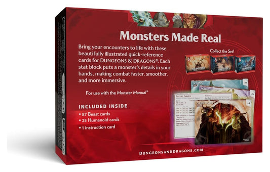 Dungeons & Dragons RPG Reference Cards Monsters: Animals and NPCs alternate view