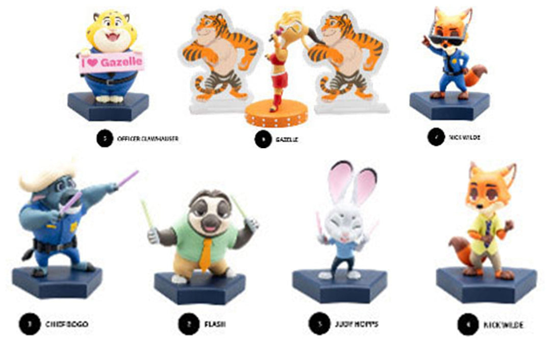 Zootopia Urban Safari Series Zootopia Hero Box Mini Figures Display 6 Pieces 8 cm