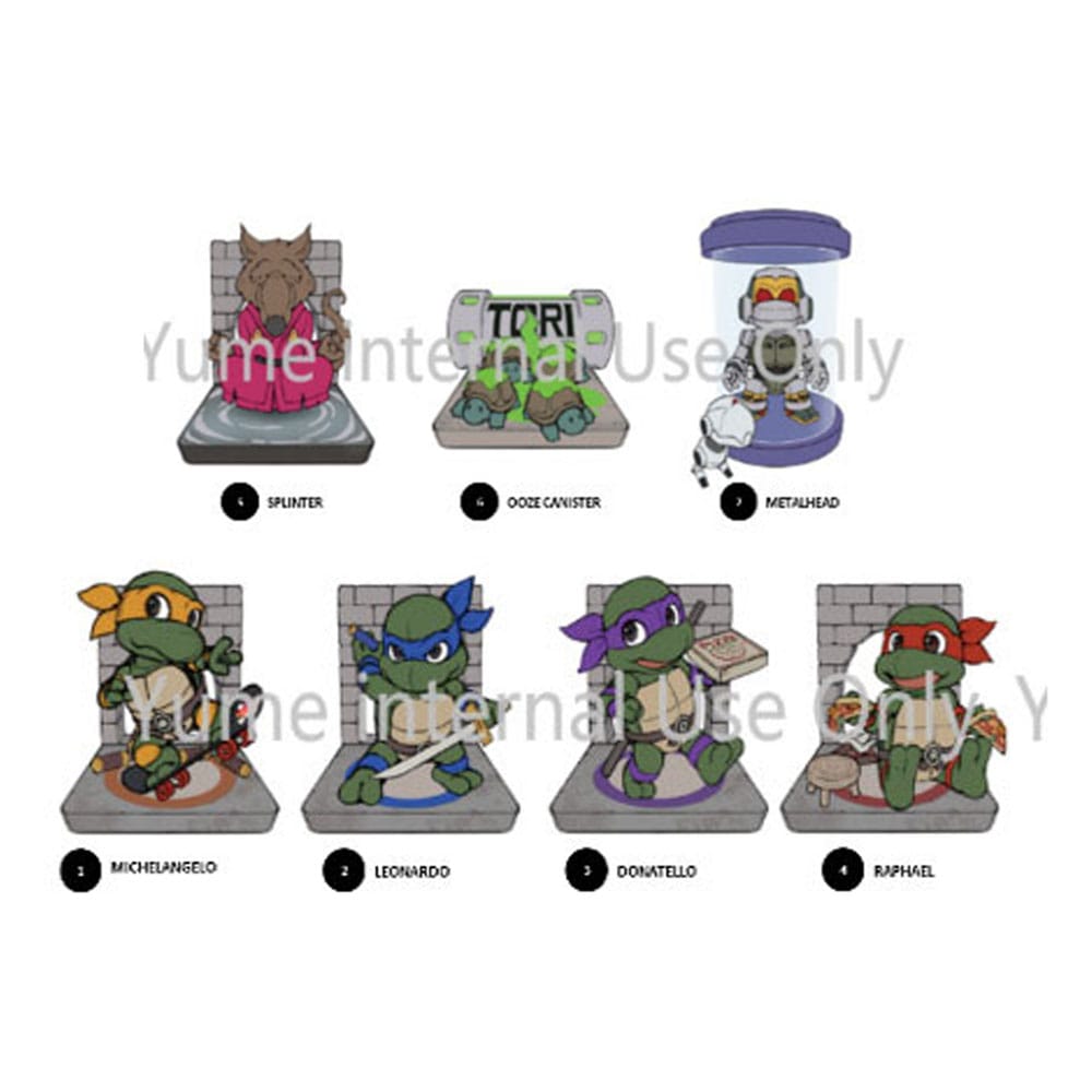 Teenage Mutant Ninja Turtles Big Apple Series Teenage Mutant Ninja Turtles Hero Box Mini Figures Display 6 Pieces 8 cm