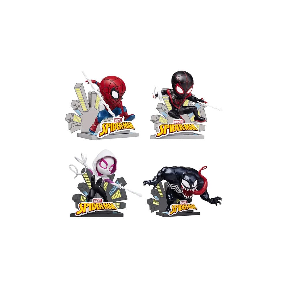 Marvel Spider Man Attack Series Marvel Hero Box Mini Figures Display 6 Pieces 8 cm