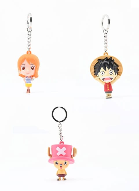 One Piece Luffy Zoro Nami Pocket Hero Keychain Display 12pcs