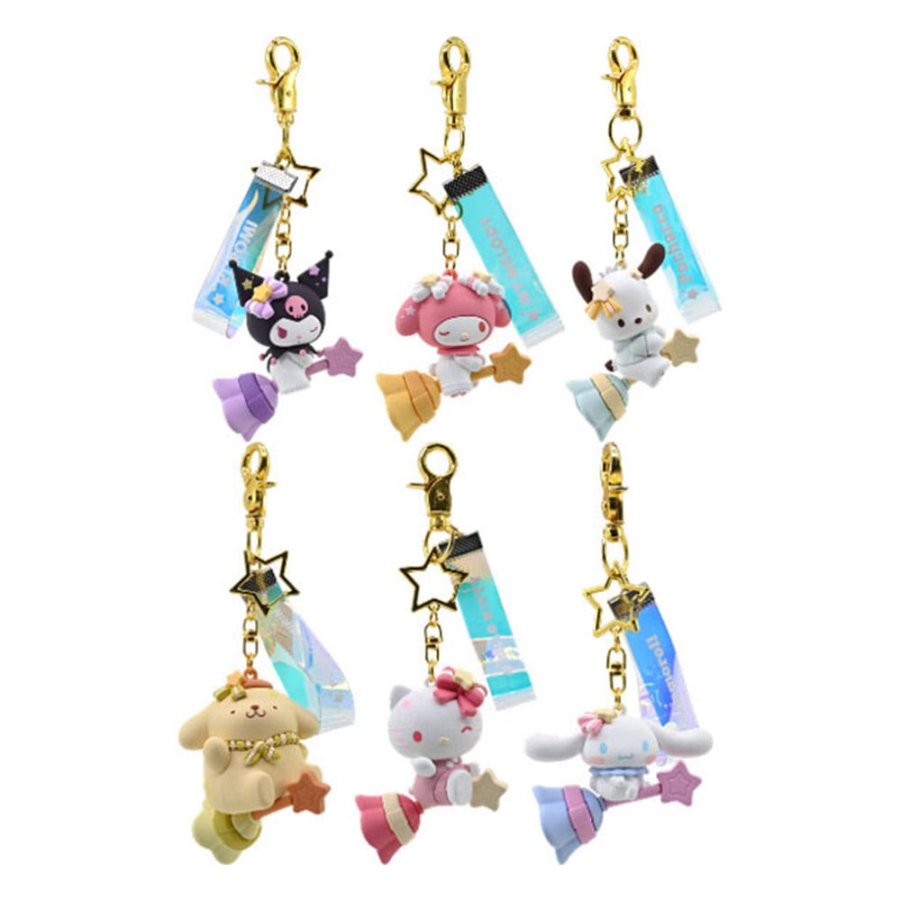 Sanrio Hello Kitty and Friends Shooting Star Keychain with Hand Strap Display 12 Pack