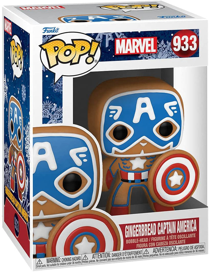 Gingerbread Captain America Marvel Comic Funko POP! Vinyl Figure