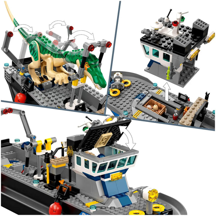 LEGO 76942 Jurassic World: Baryonyx Dinosaur Boat Escape Set, Infinity Collectables