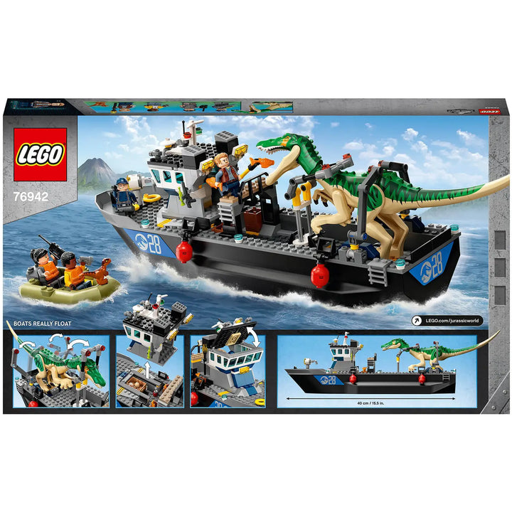 LEGO 76942 Jurassic World: Baryonyx Dinosaur Boat Escape Set, Infinity Collectables