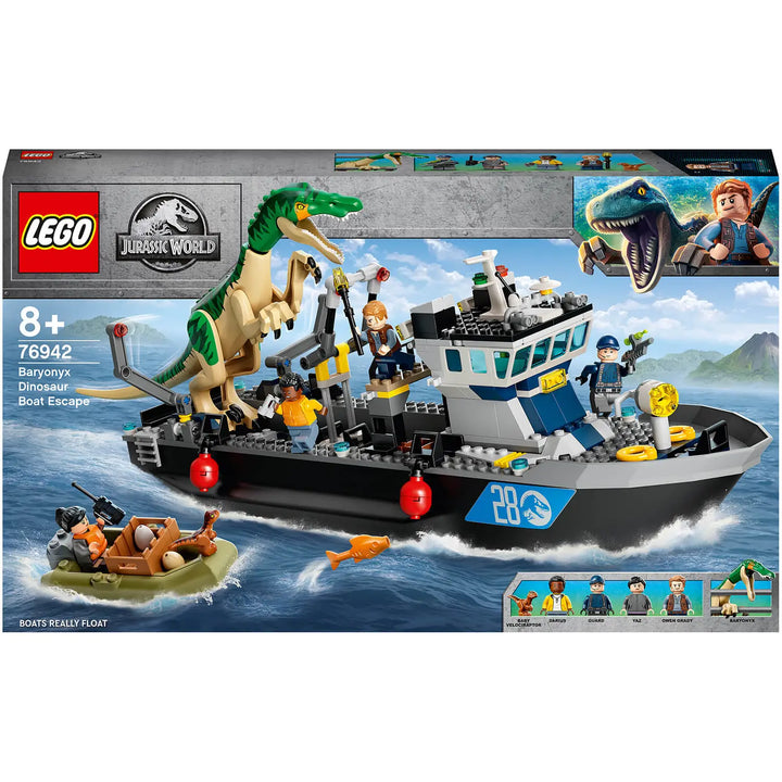 LEGO 76942 Jurassic World: Baryonyx Dinosaur Boat Escape Set, Infinity Collectables