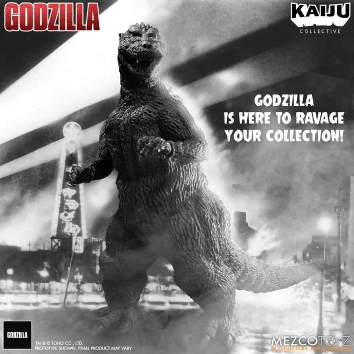 Mezco Godzilla (1954) Kaiju Collective Godzilla (Black & White)