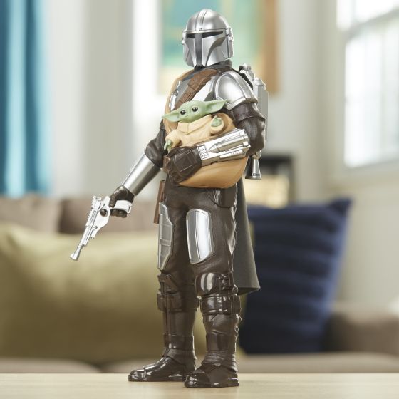 Star Wars: The Mandalorian 12" Electronic Action Figure - The Mandalorian and Grogu, Infinity Collectables