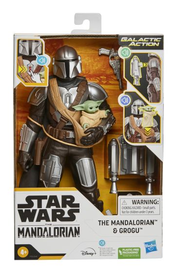 Star Wars: The Mandalorian 12" Electronic Action Figure - The Mandalorian and Grogu, Infinity Collectables
