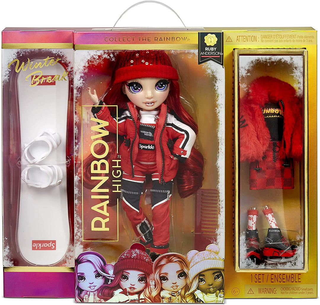 Rainbow High Winter Break Ruby Anderson-Red Fashion Doll, Infinity Collectables