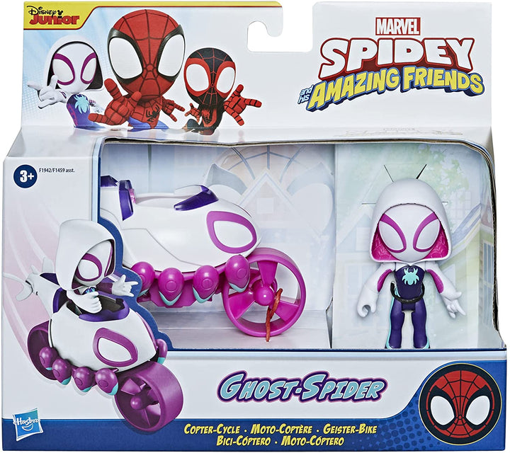 Marvel Spidey and His Amazing Friends Ghost Spider Copter Cycle, Infinity Collectables