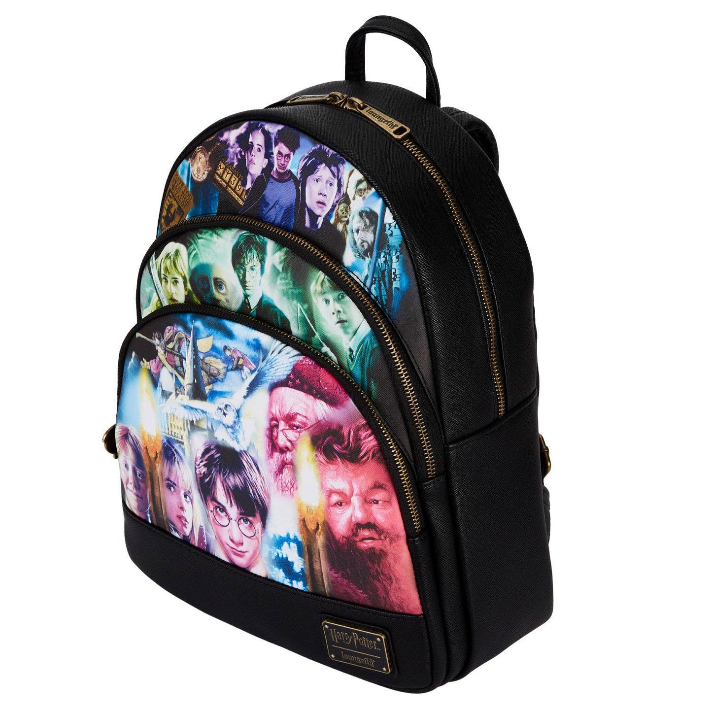 Loungefly Harry Potter Trilogy Triple Pocket Backpack, Infinity Collectables
