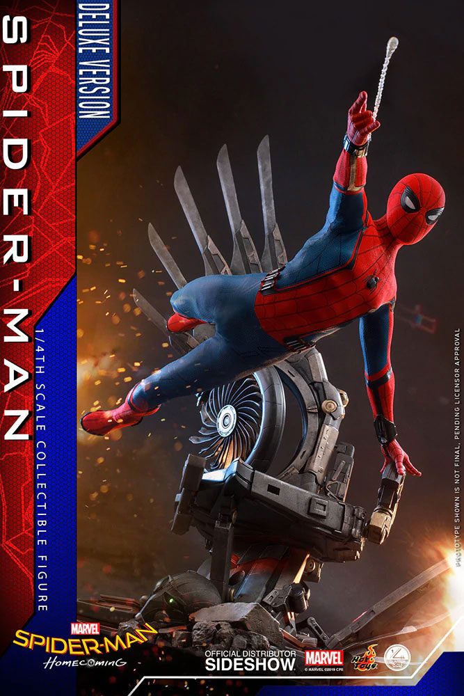 Hot Toys Spider-Man Homecoming 1/4 Scale Series Spider-Man Deluxe Version Figure - Infinity Collectables