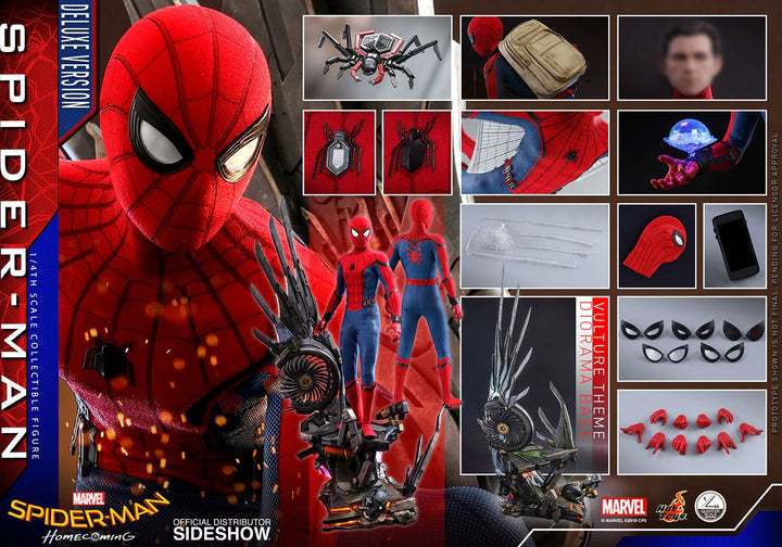 Hot Toys Spider-Man Homecoming 1/4 Scale Series Spider-Man Deluxe Version Figure - Infinity Collectables